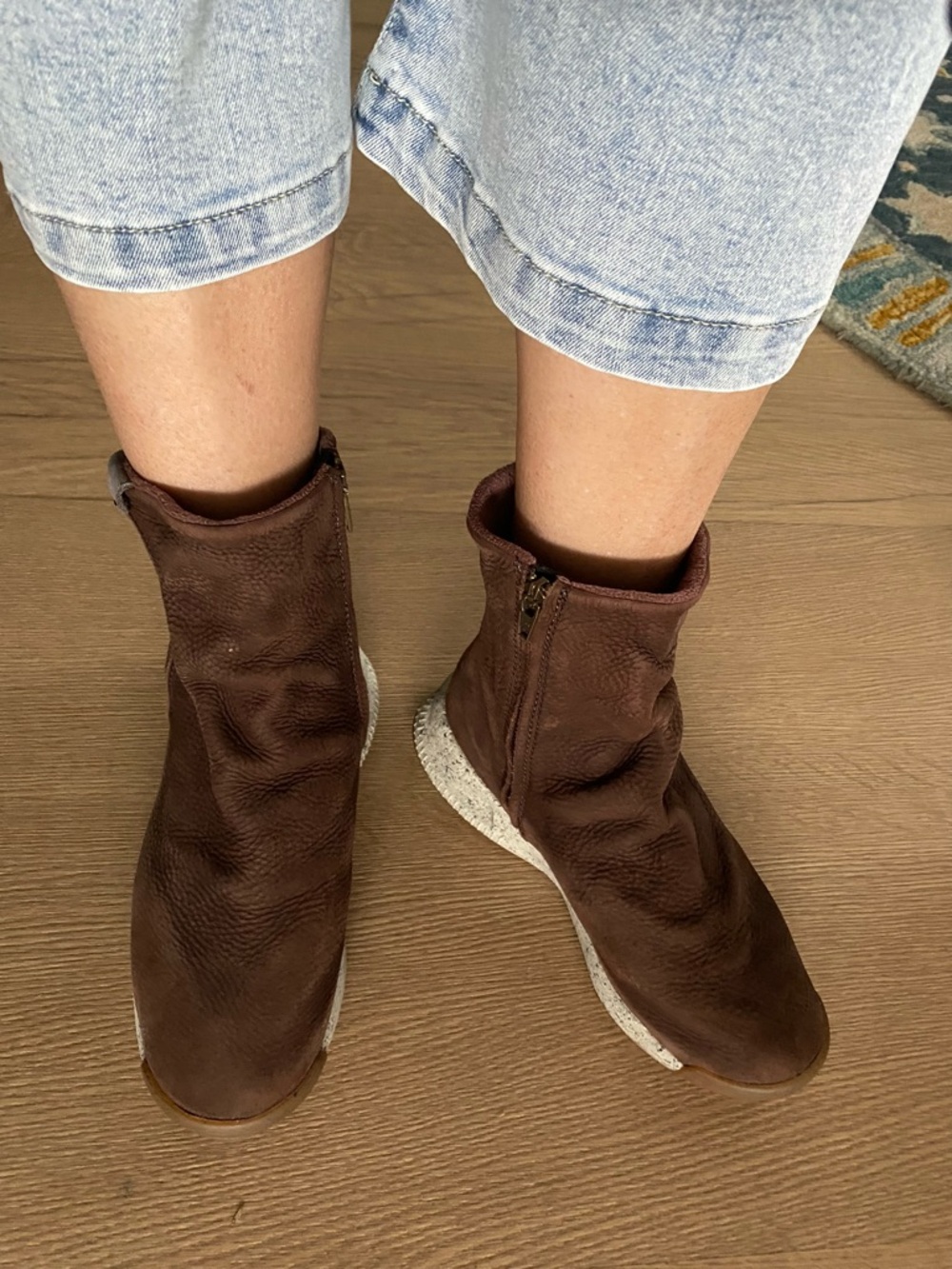 Satorisan Meraki sueded leather booties NIB